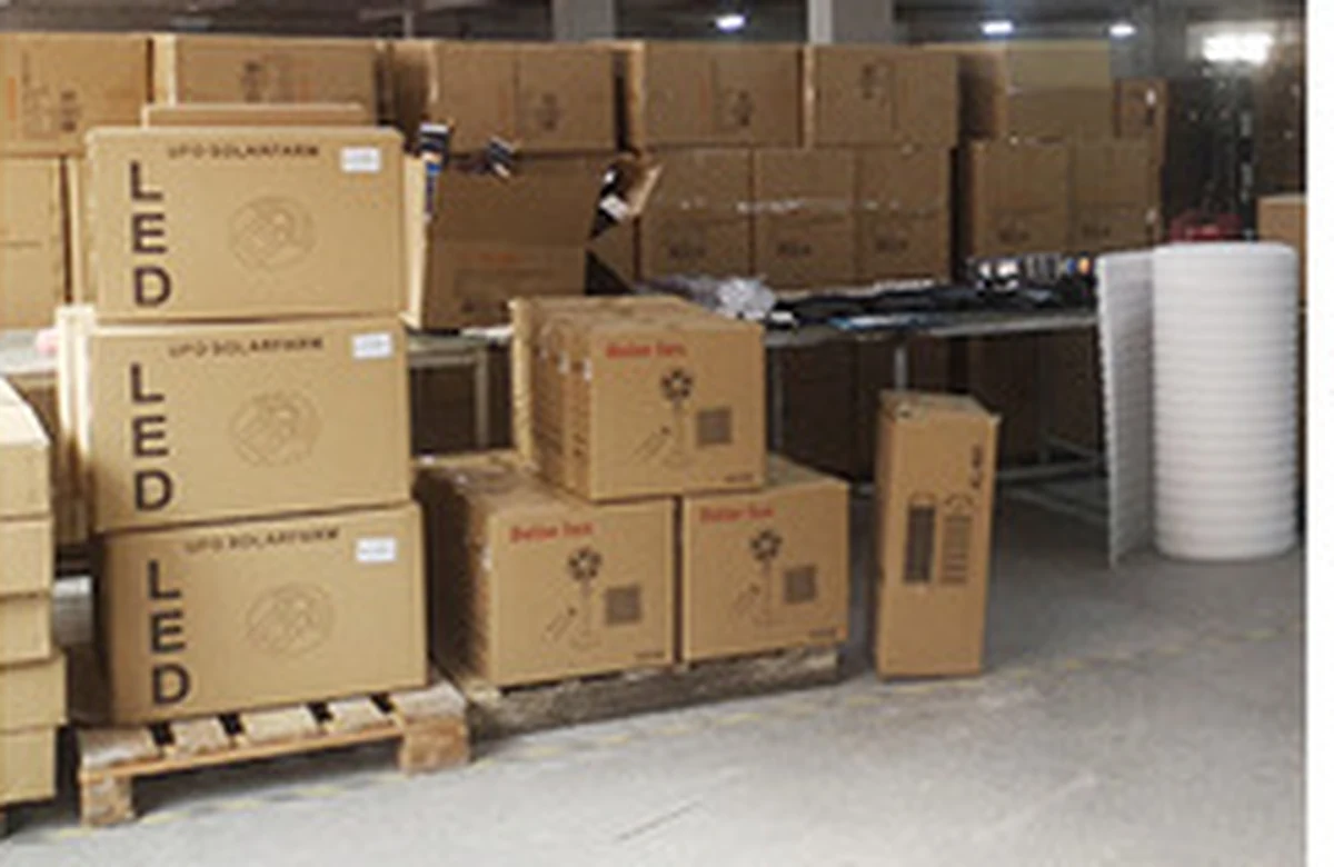 Finished goods packing area